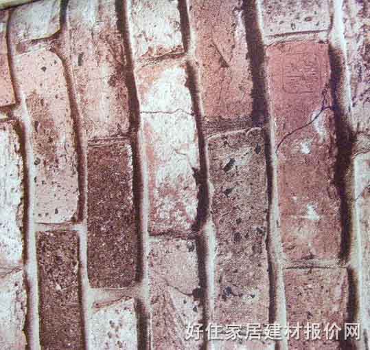 墙纸 qz009 0.7×1M PVC 砖纹 浅灰色