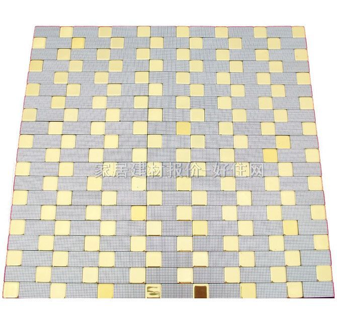 马赛克 铝塑板4555 15mm×45mm 金属 覆膜 金色