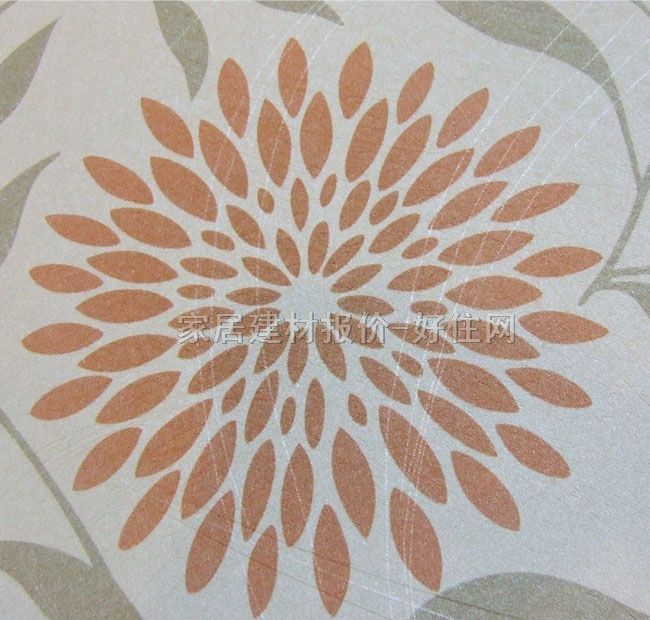 墙纸 1033 宽530mm×长10米 花 白色