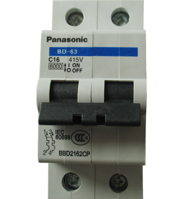 断路器\空气开关 BD-63 C16 415V 2P 16A 空气开关（塑壳断路器）