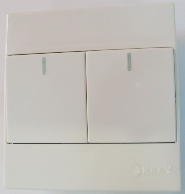 大跷板开关面板 QYA306 2位单控 白色方形