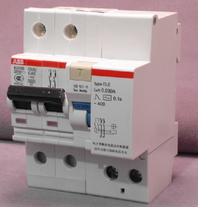 ABB断路器\空气开关 S262 C40A 2P 40A 漏电断路器