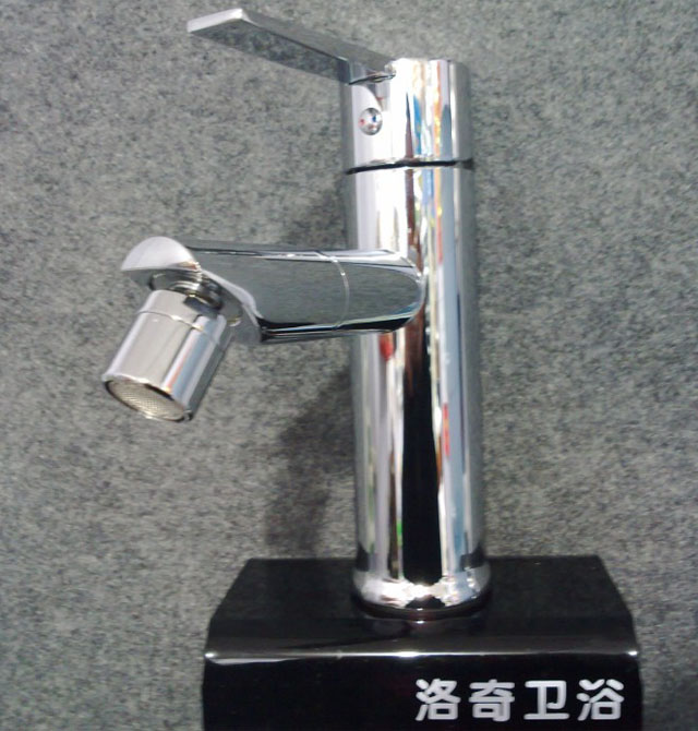 洛奇卫浴面盆龙头 1010旋转咀 冷热 单把双孔 无 不锈钢