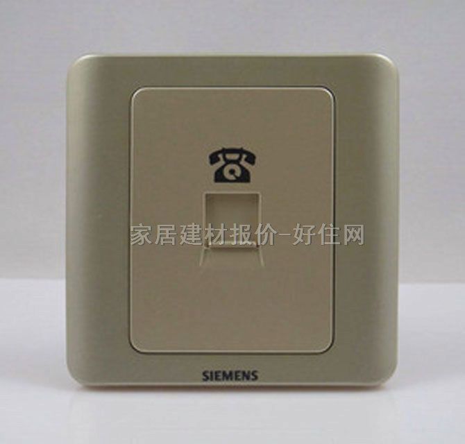 信息插座面板 远景5TG0120-1CC133 总共1位 哑金色 电话插座