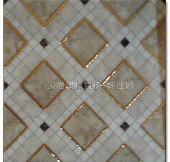 墙面砖 抛晶砖暖色系列格子图案GEA126 300mm× 300mm