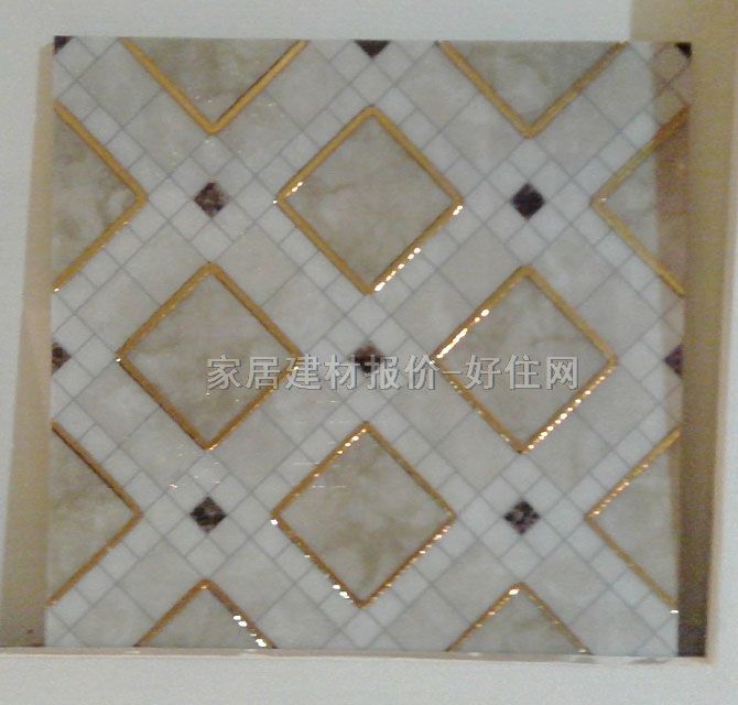 欧威墙面砖 抛晶砖暖色系列格子图案GEA126 300mm× 300mm