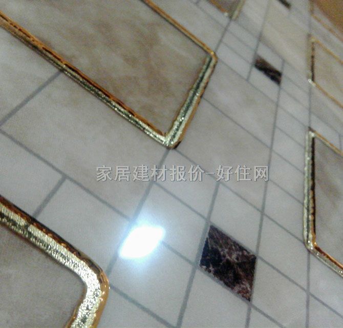 欧威墙面砖 抛晶砖暖色系列格子图案GEA126 300mm× 300mm