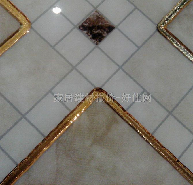 欧威墙面砖 抛晶砖暖色系列格子图案GEA126 300mm× 300mm