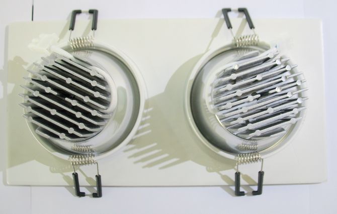 企一照明LED筒灯、天花灯 QY-L021G  Max.2×4w 暗装嵌入式 100mm×200mm 铝合金材质白色