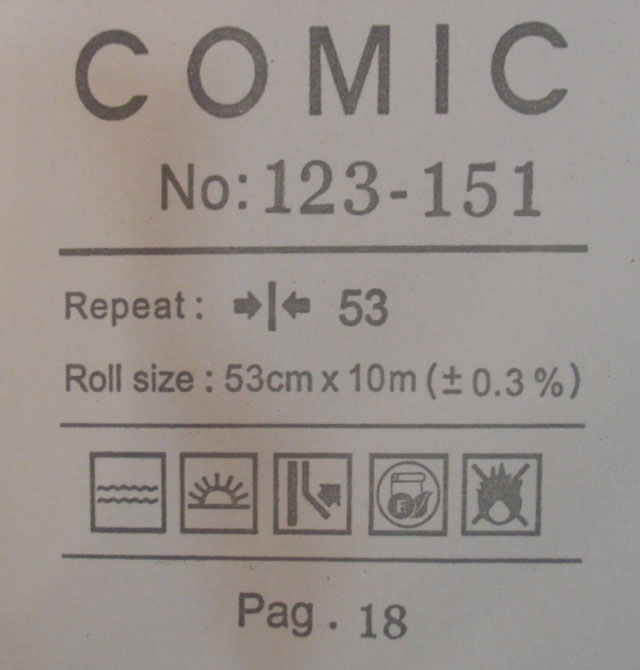 COMIC׿ǽֽ PVC123-125 530mm10 ֯  ׵׺ɫ