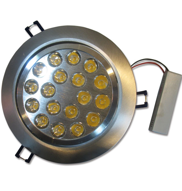 LED筒灯、天花灯 AP261B－18B 18×1w 暗装嵌入式 开孔Φ138mm  铝合金材质银色