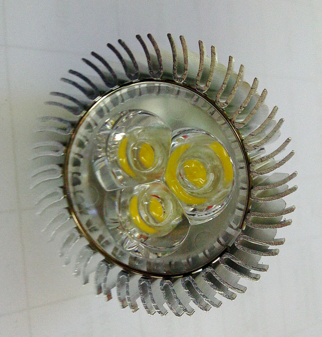 LED光源 12V-MR16车铝灯杯 3×1w
