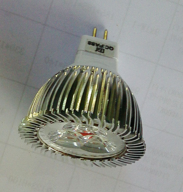 引航LED光源 12V-MR16车铝灯杯 3×1w