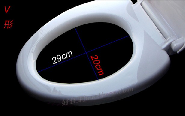 通用坐厕盖板 516A2缓降马桶盖板 12mm-18mm V型 长46cm×宽36cm PP板