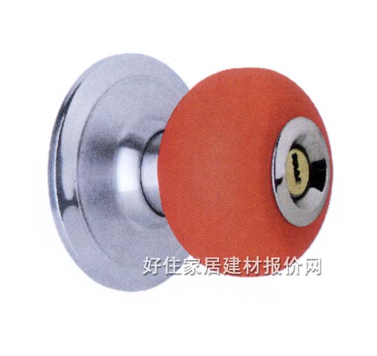 木门锁 中式球锁 45mm-55mm 陶瓷 球锁 红色