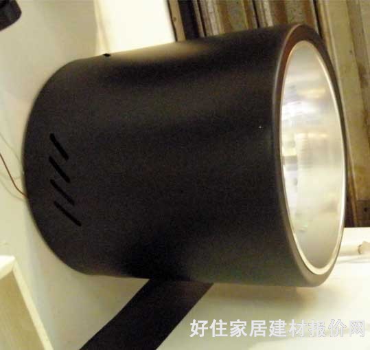 明装筒灯 圆形 Φ8寸 铝合金材质黑色 圆形 螺口灯泡