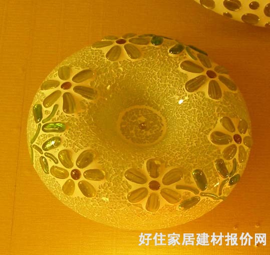 吸顶灯  卧室吸顶灯 圆形 东南亚风格 彩色玻璃
