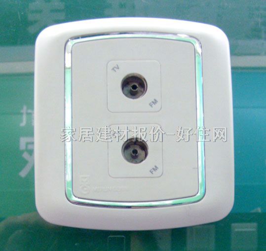 信息插座面板 L920TV.AAHA 总共2位 白底亮银边 电视插座
