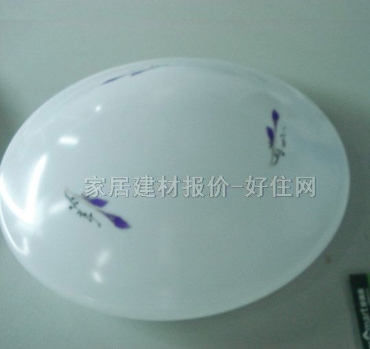 欧普吸顶灯 卧室吸顶灯300-百合 圆形 现代流行风格 白底带图案亚克力
