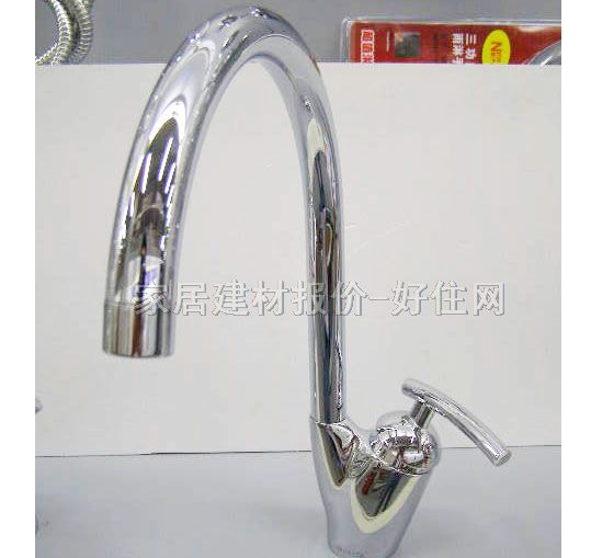 得而达面盆龙头 DC25001 冷热 单把双孔 无 不锈钢