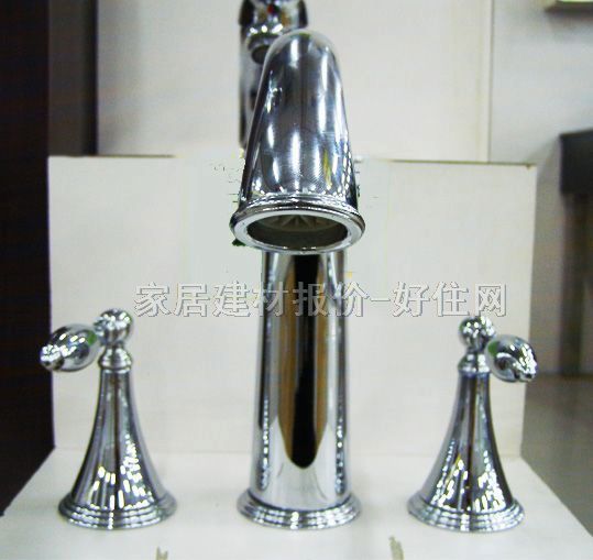 面盆龙头 K-8673T-4P/4M-CP 冷热 双把双孔 无 不锈钢