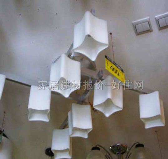 吊灯  8735/8 金属灯架+亚克力灯罩 现代流行风格 白色