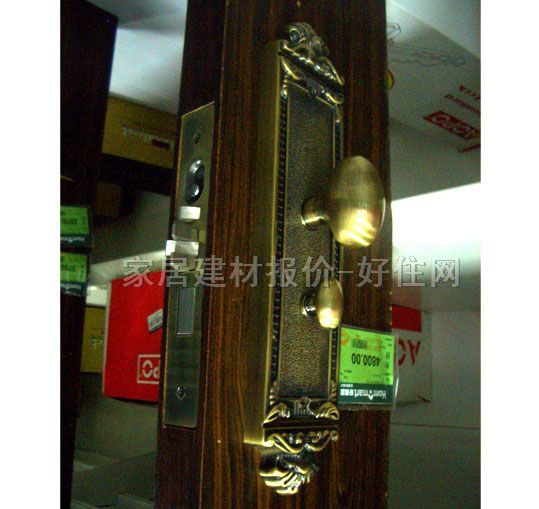 木门锁  HLS929 45mm-55mm 锌合金 执手锁 闪金色