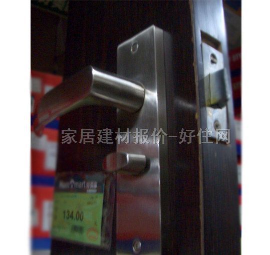 木门锁 T4015CBK 45mm-55mm 不锈钢 执手锁 哑光银