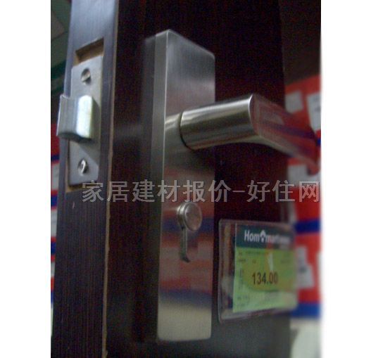 BSY木门锁 T4015CBK 45mm-55mm 不锈钢 执手锁 哑光银