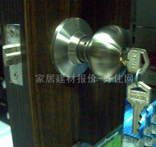 久安木门锁  CA200-630 45mm-55mm 不锈钢 球锁 闪银色
