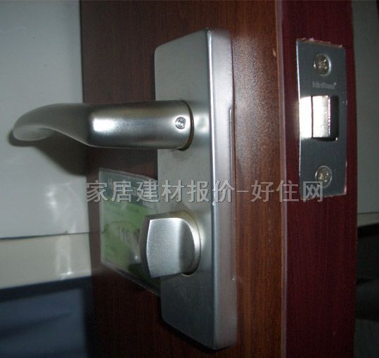 木门锁 I8-561933-08 45mm-55mm 铝合金 执手锁 哑光银