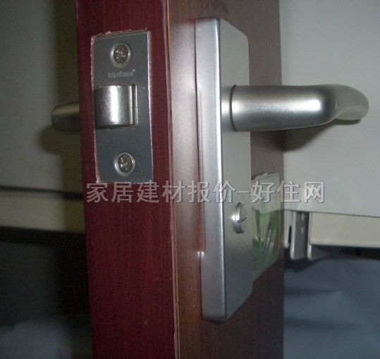 景晖木门锁 I8-561933-08 45mm-55mm 铝合金 执手锁 哑光银