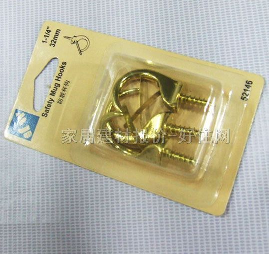DW挂钩衣钩 镀铜镀铜防脱杯钩52146 单钩