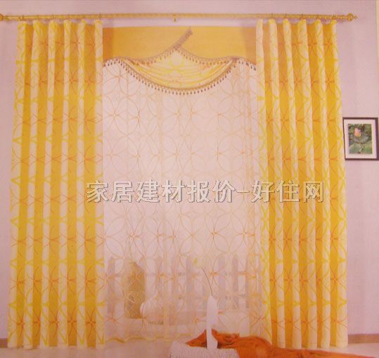 垂帘竖帘落地帘 两情相悦7033-3 订做 棉质 暖色调