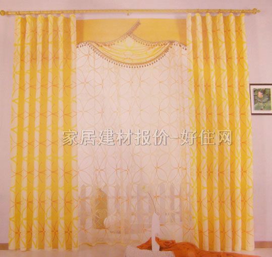 依泽兰垂帘竖帘落地帘 两情相悦7033-3 订做 棉质 暖色调