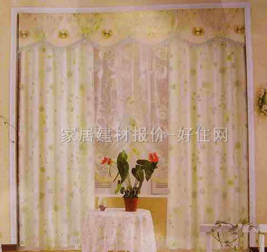 垂帘竖帘落地帘 花飞雪舞22803-1(内衬底T-8) 订做 纱帘 冷色调