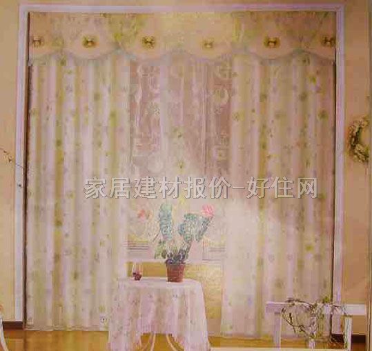 家饰美垂帘竖帘落地帘 花飞雪舞22803-1(内衬底T-8) 订做 纱帘 冷色调