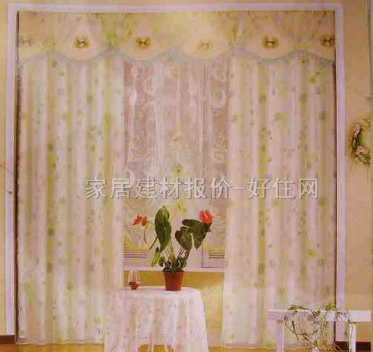 家饰美垂帘竖帘落地帘 花飞雪舞22803-1(内衬底T-8) 订做 纱帘 冷色调