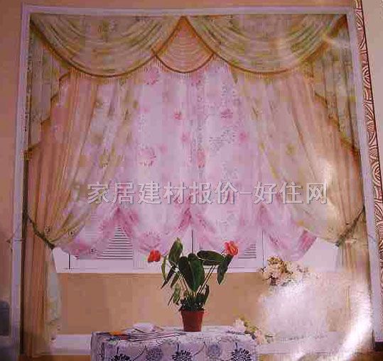 垂帘竖帘落地帘 22802-3 订做 纱帘 暖色调