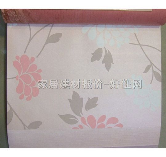 墙纸 PVC 989-2 1.06×1.5M 花 白色