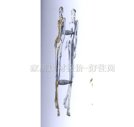 玻璃门拉手 花式造型Φ600*275 合金JD-8627 常用规格