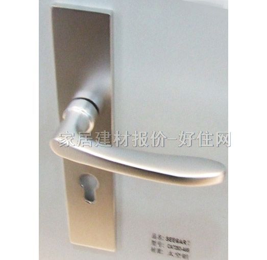 德国西卡木门锁 太空铝CA7283-A65 45mm-55mm 铝合金 执手锁 哑光银