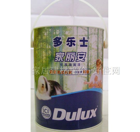 多乐士内墙乳胶漆 家丽安优质墙面漆A990T65016 5L 白色哑光