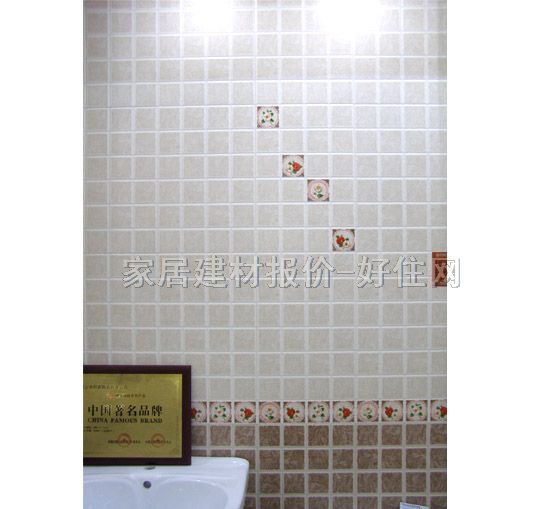 好家园墙面砖 浅灰色格子图案58402A 300×450mm