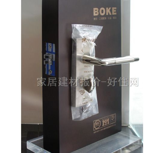 BOKE木门锁 BT0504-NLS 45mm-55mm 锌合金 执手锁 闪光银