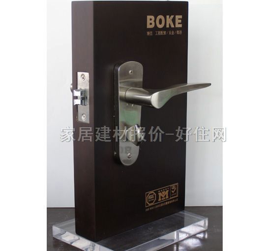 BOKE木门锁 BTF02112-NLS 45mm-55mm 锌合金 执手锁 闪光银