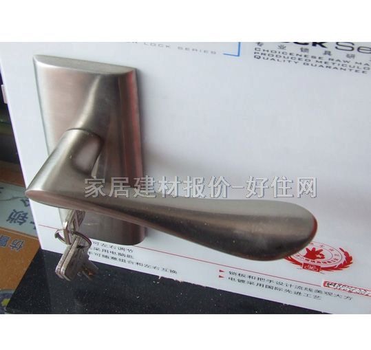 鼎福莱木门锁 R6222SS 45mm-55mm 锌合金 执手锁 闪光银