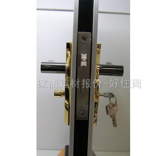 名门锁业木门锁 F0107枪间金 45mm-55mm 锌合金 执手锁 闪光金