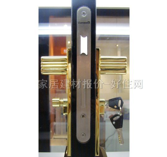名门锁业木门锁  K9595 45mm-55mm 锌合金 执手锁 镀金锌合金