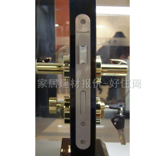 名门锁业木门锁 KF576 PVD金 45mm-55mm 锌合金 执手锁 闪光金